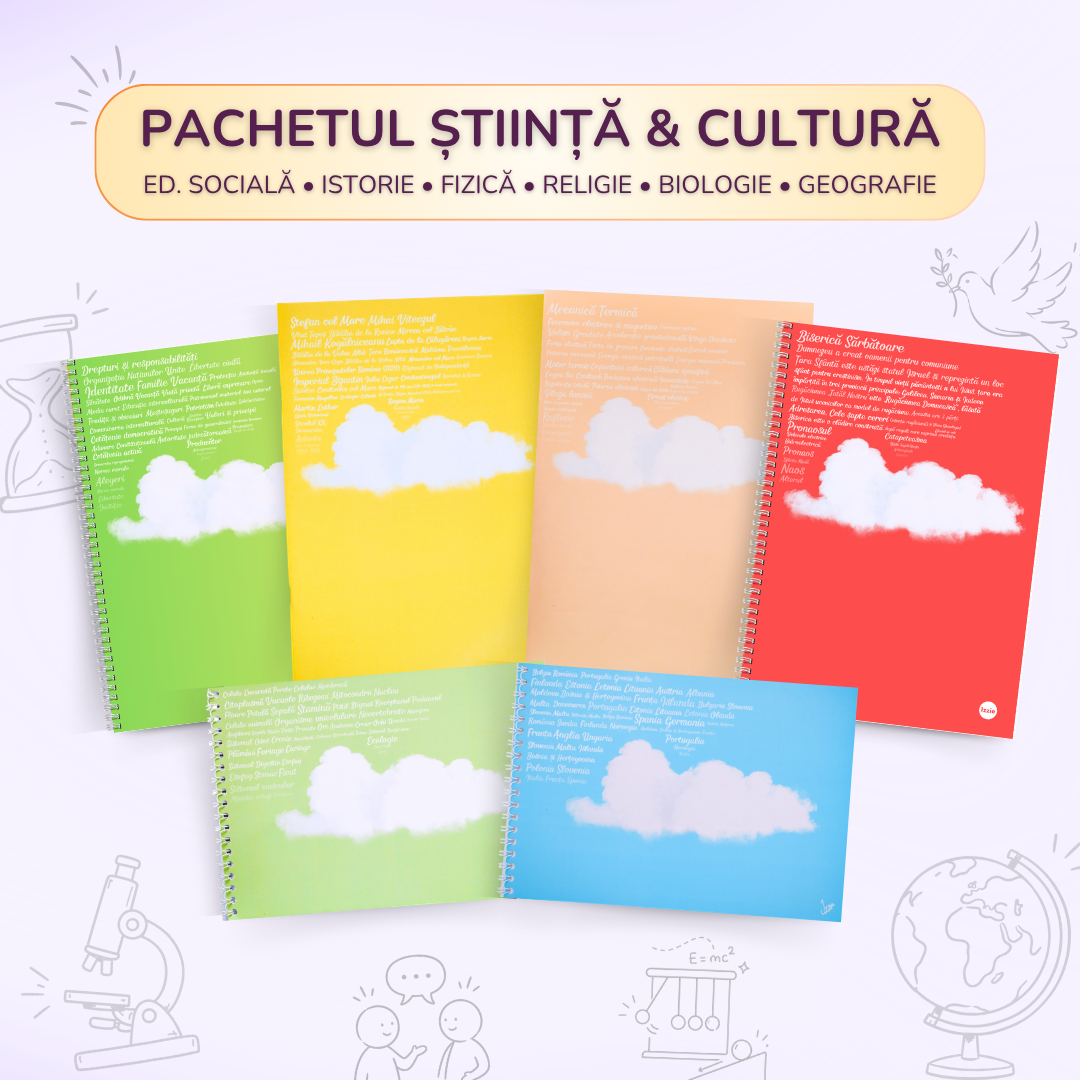 Pachetul Știință & Cultură; Bio, Geo, Fizică, Istorie, Religie, Ed. Socială