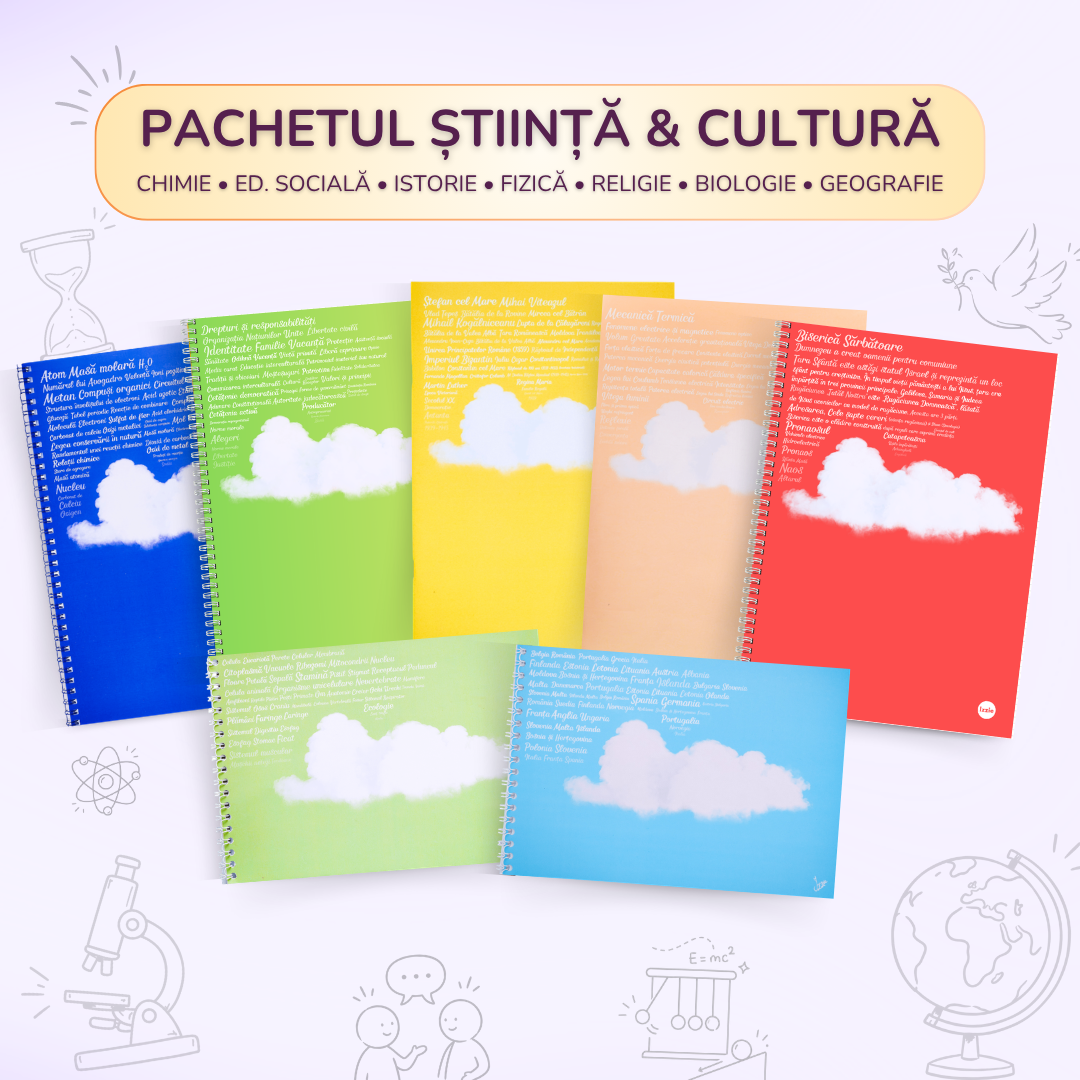Pachetul Știință & Cultură; Bio, Geo, Fizică, Istorie, Religie, Ed. Socială