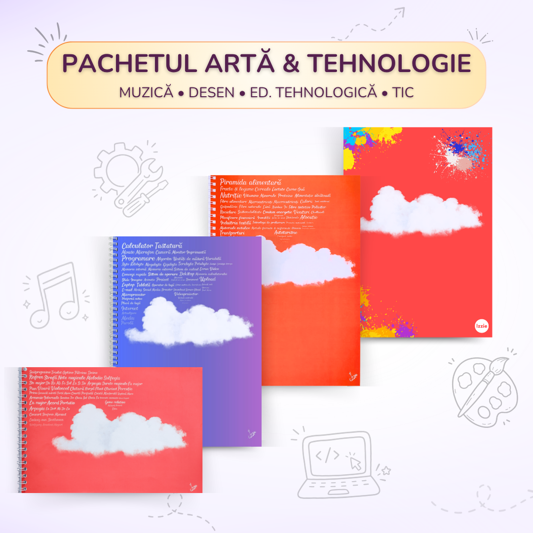 Pachetul Artă & Tehnologie: Muzică, Desen, Ed. Tehnologică, T.I.C.