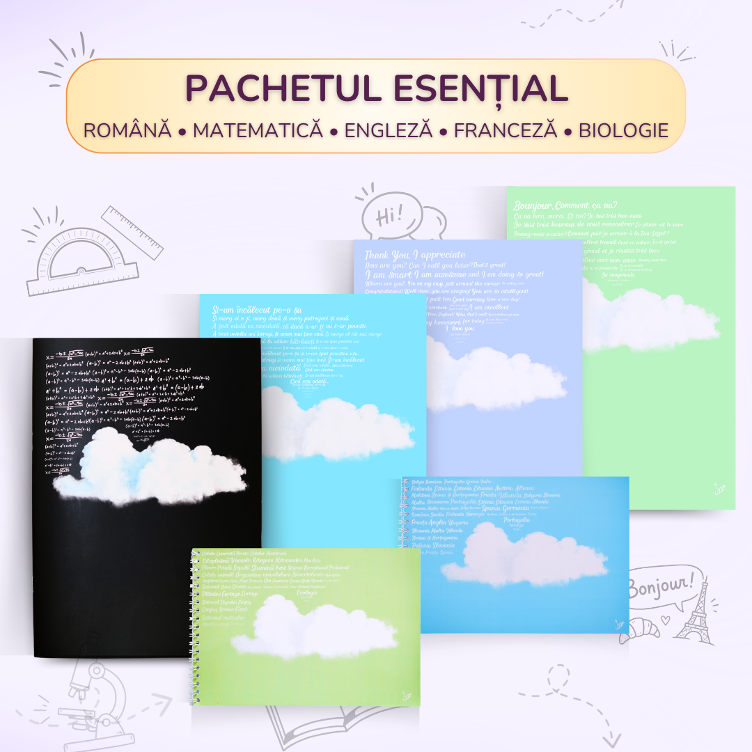 Pachetul Esential: Matematică, Română. Engleză, Franceză, Biologie, Franceză