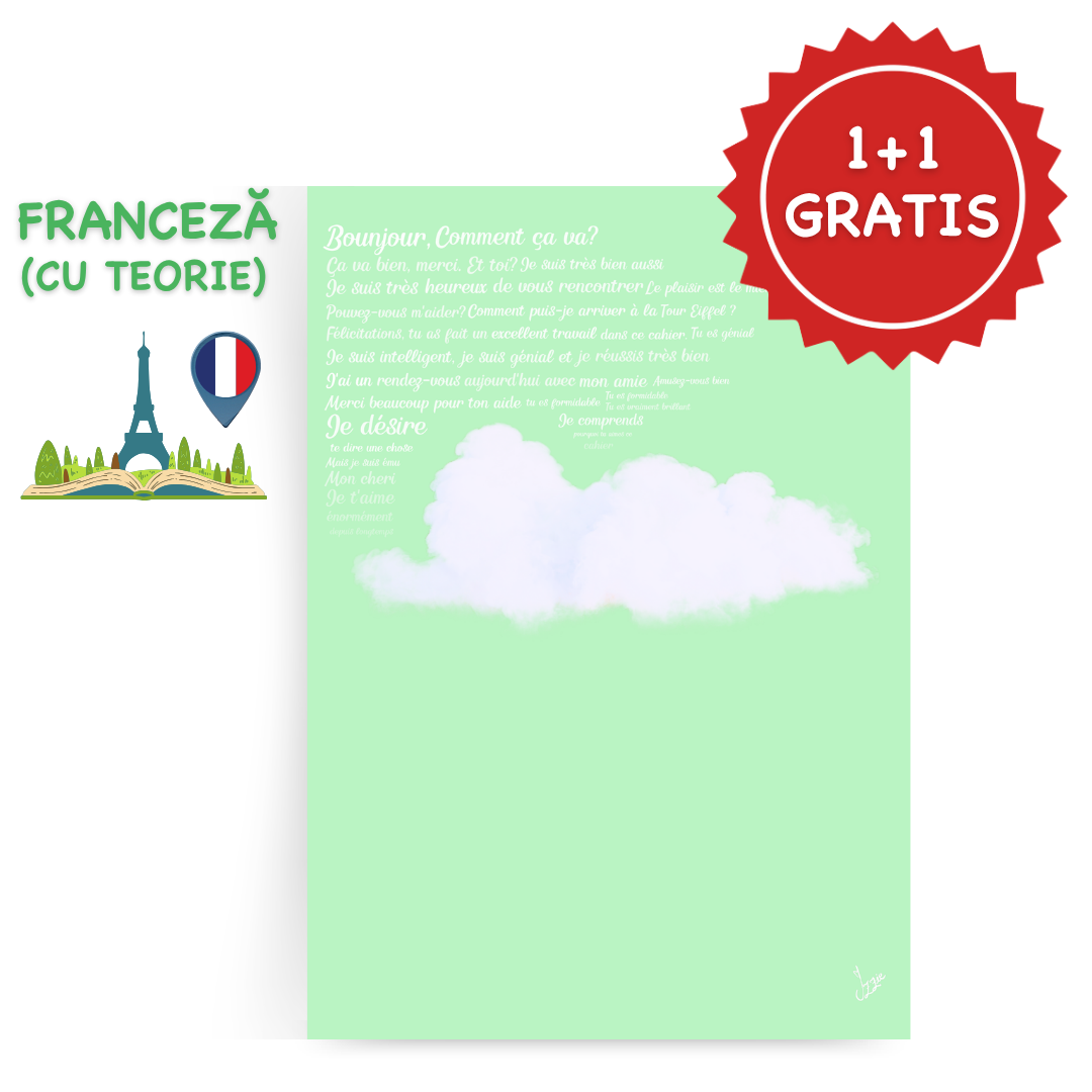 Caiet Izzie de Franceză A4 (cu Timpuri Verbale)