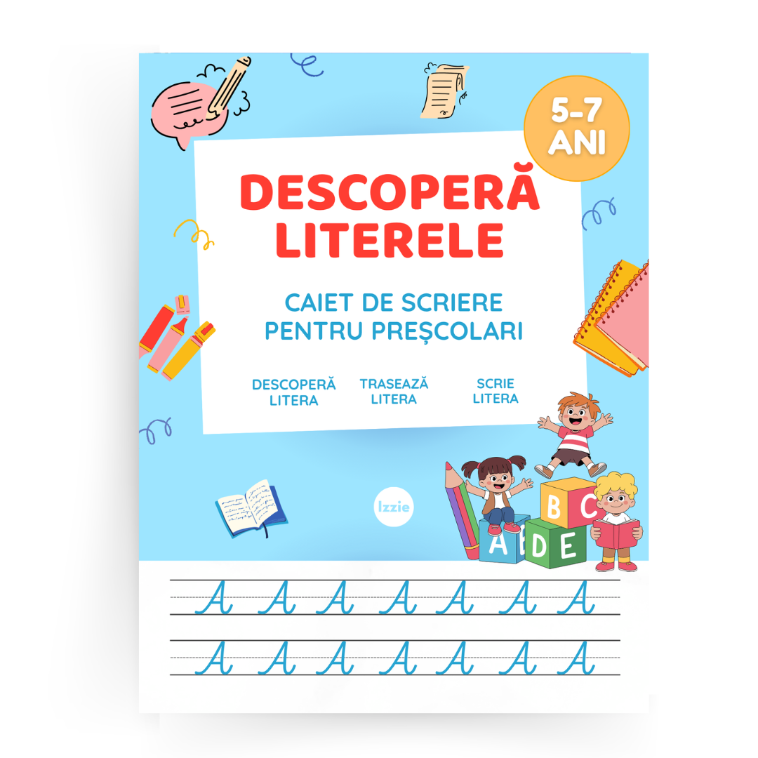 Caiet de Caligrafie pentru Preșcolari: Descoperă Literele