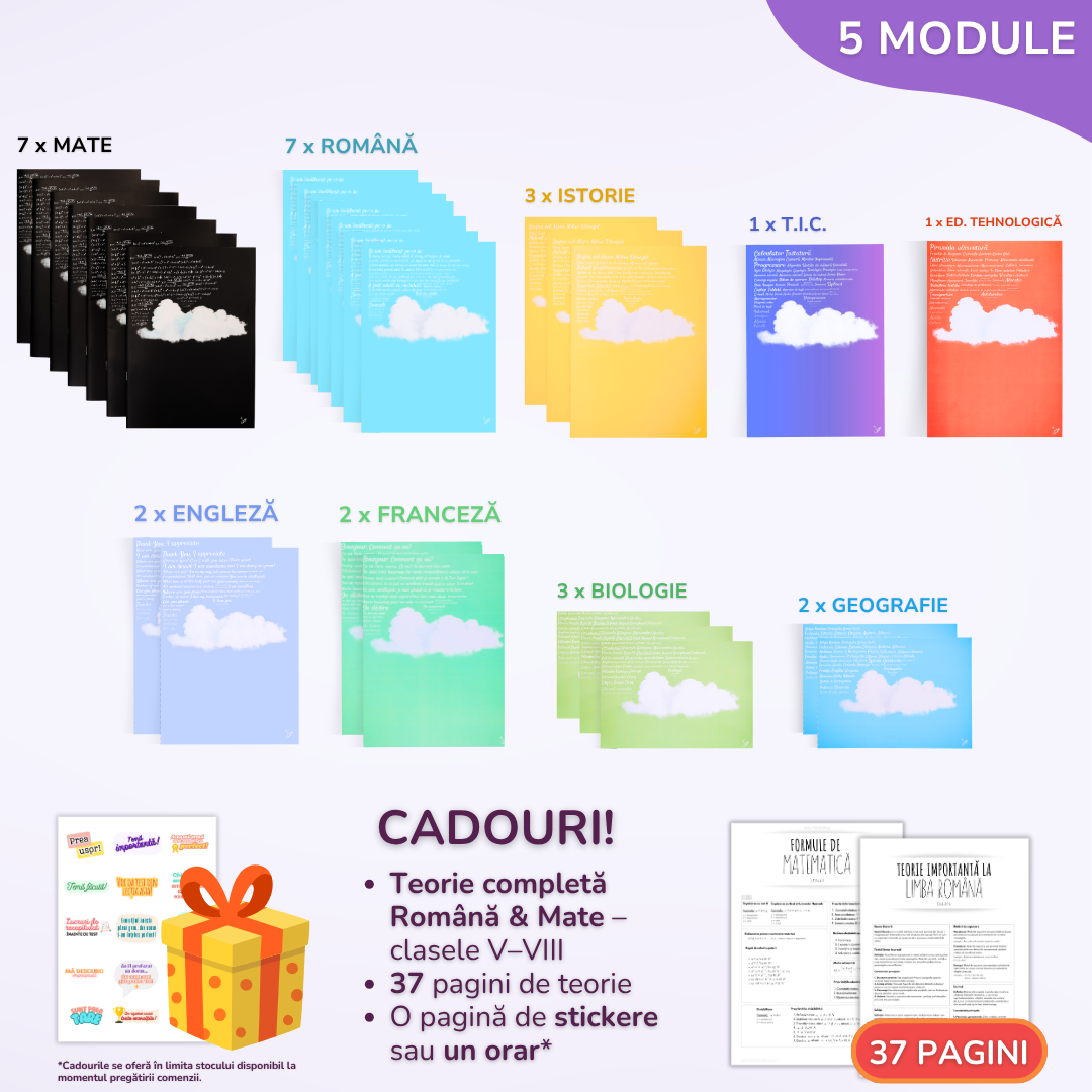 Pachet pentru tot anul școlar, BACK TO SCHOOL 2026 - Clasa a V-a