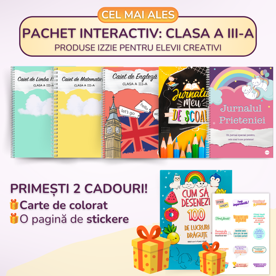 Pachet Interactiv 6 produse Izzie: clasa a III-a