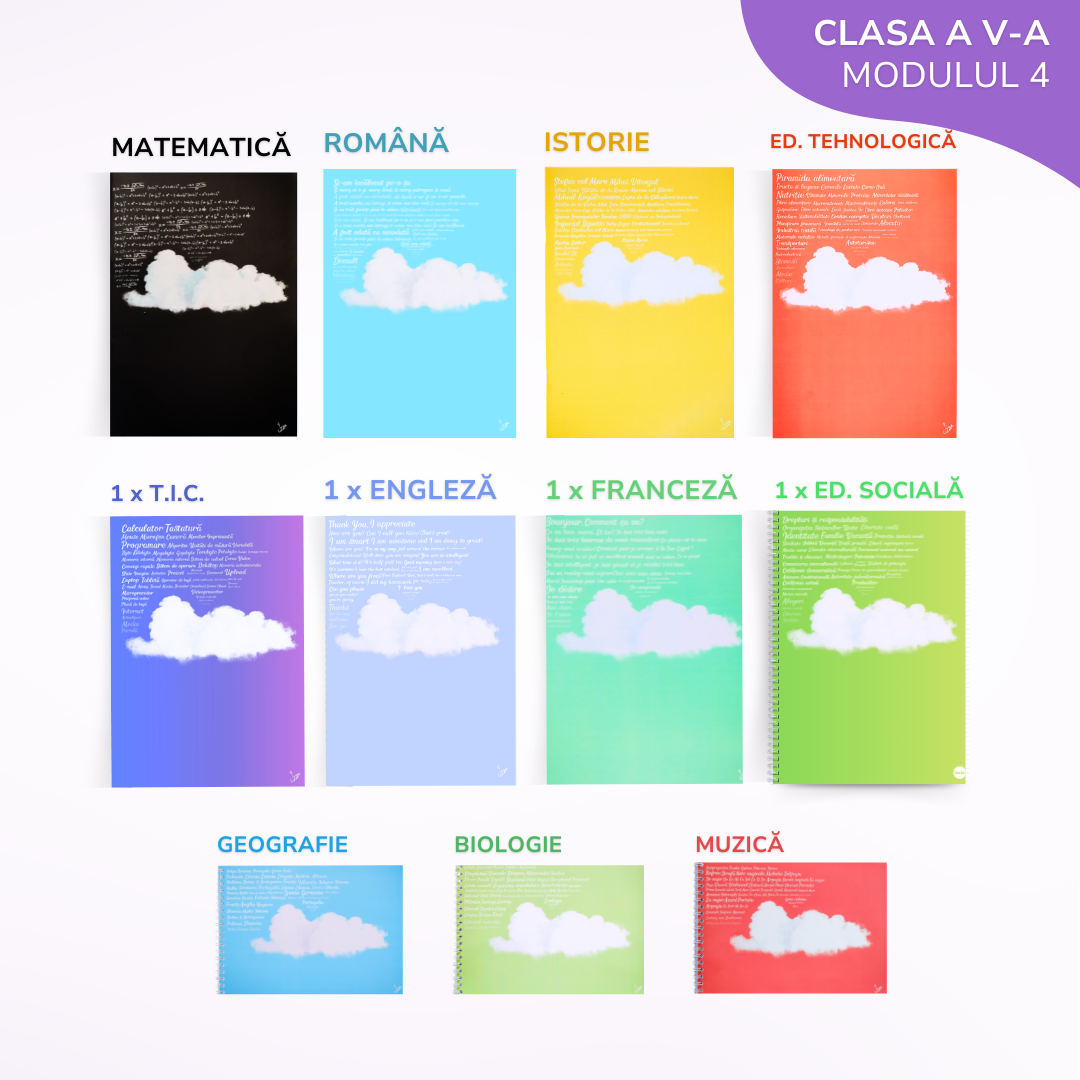 Pachet complet 10 Caiete Izzie: Clasa a V-a, Modulul 4