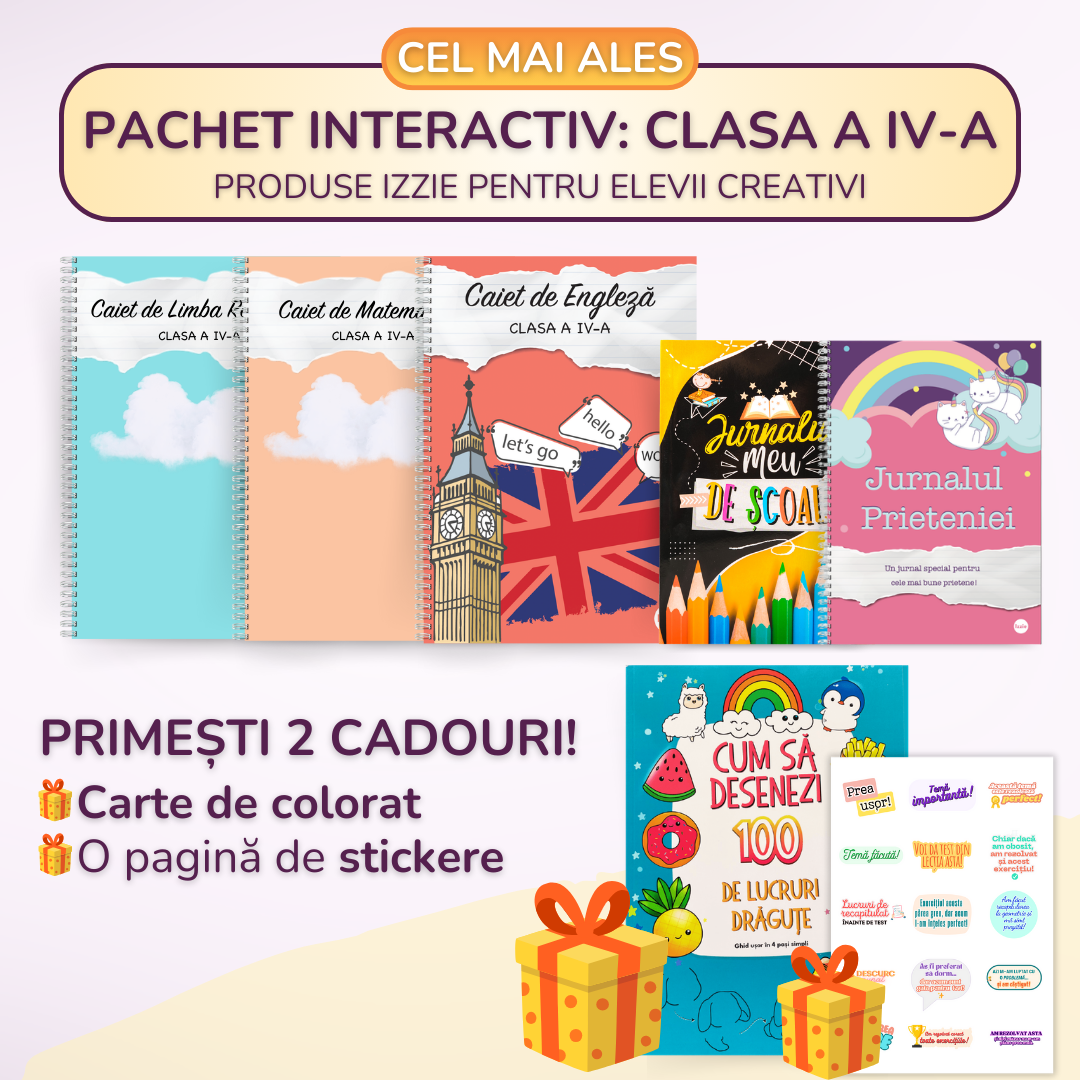 Pachet Interactiv 6 produse Izzie: clasa a IV-a