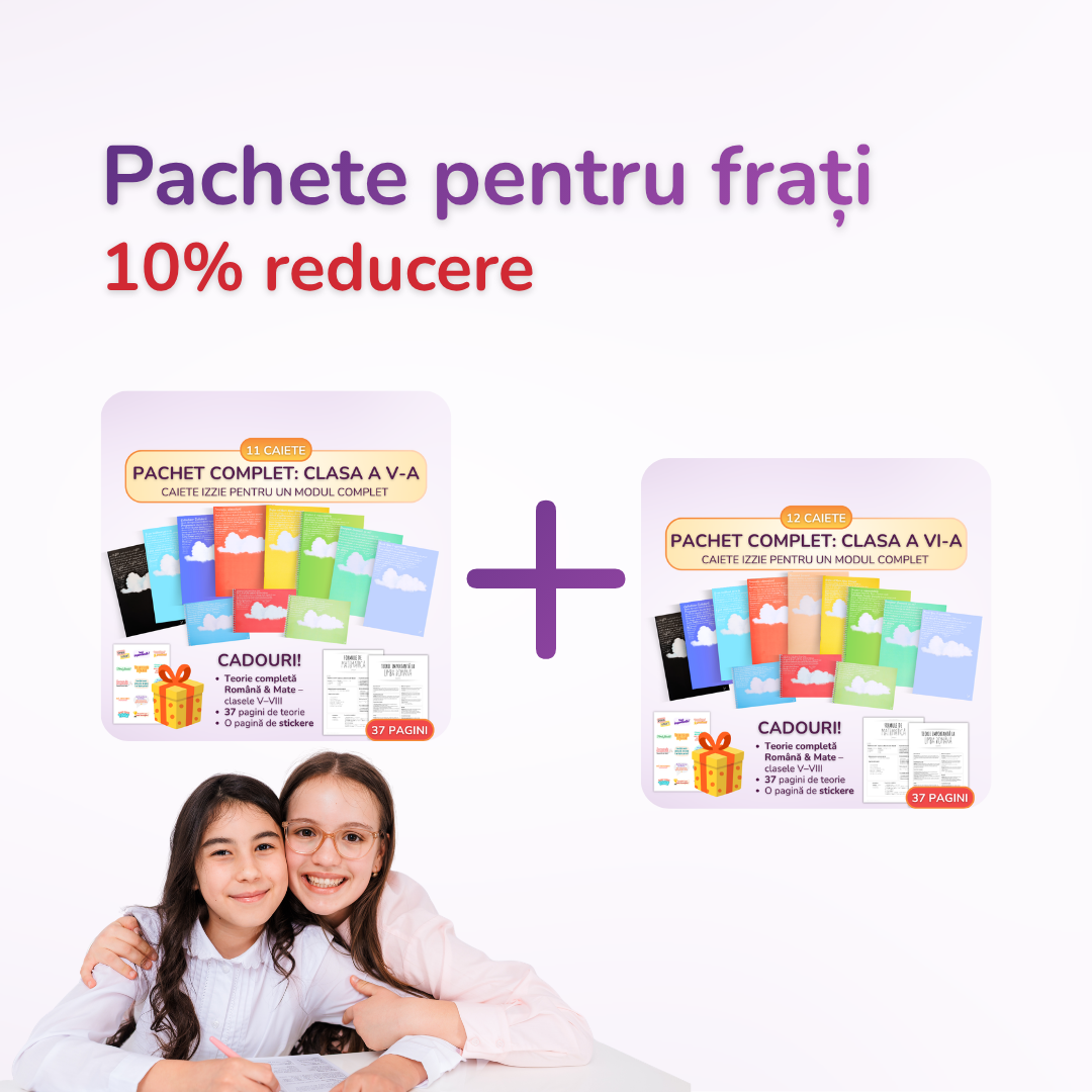 Pachet pentru frați: 10% Reducere pentru 2 Pachete