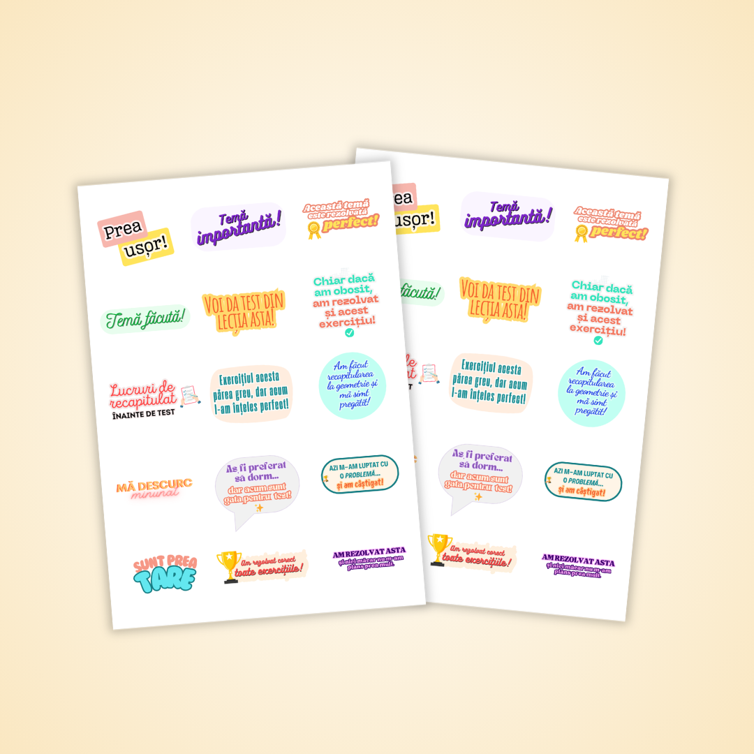 2 Pagini de Stickere