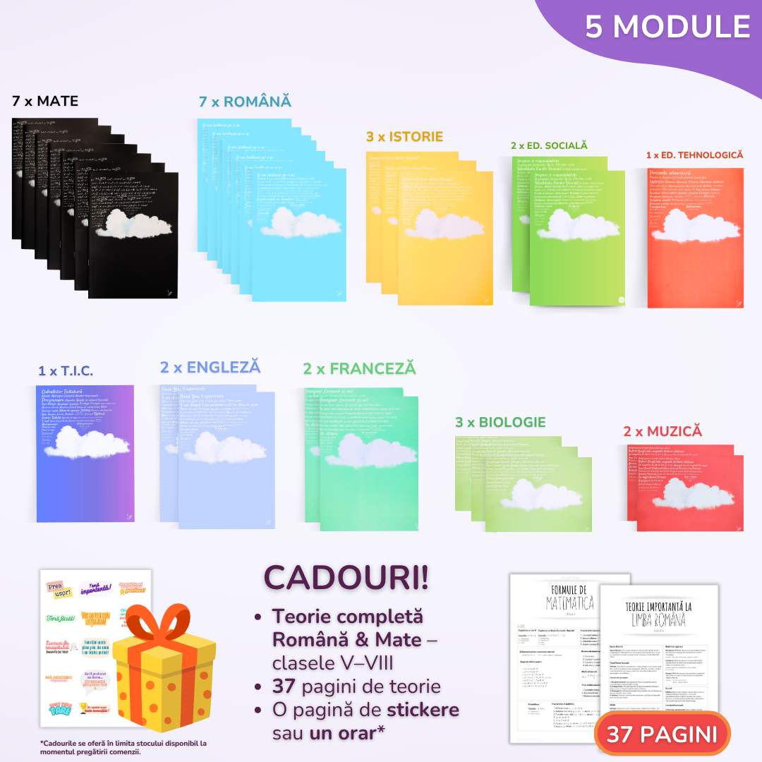 Pachet pentru tot anul școlar, BACK TO SCHOOL 2026 - Clasa a V-a