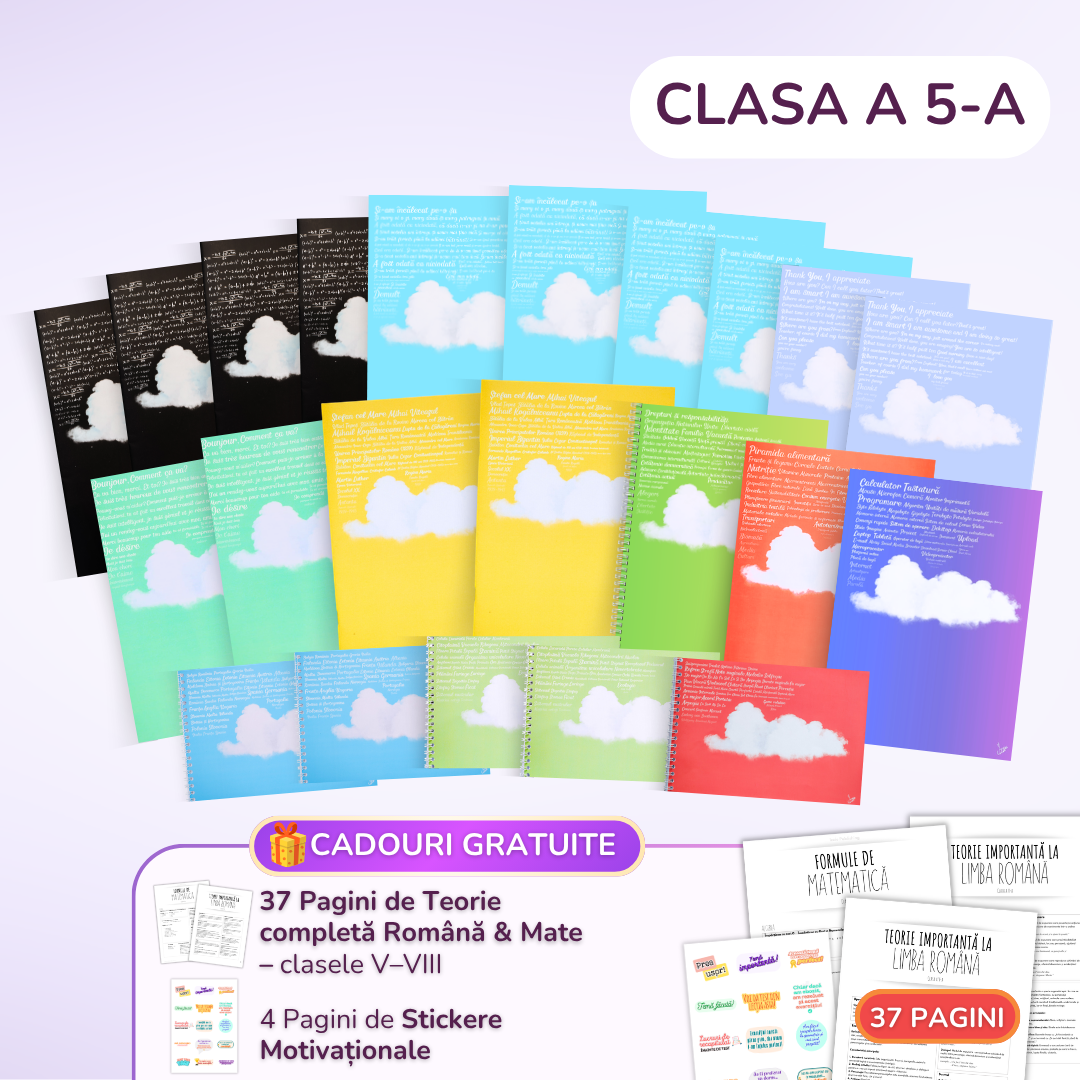 Pachet pentru Elevii Ambițioși: 24 Caiete pentru Clasa a 5-a