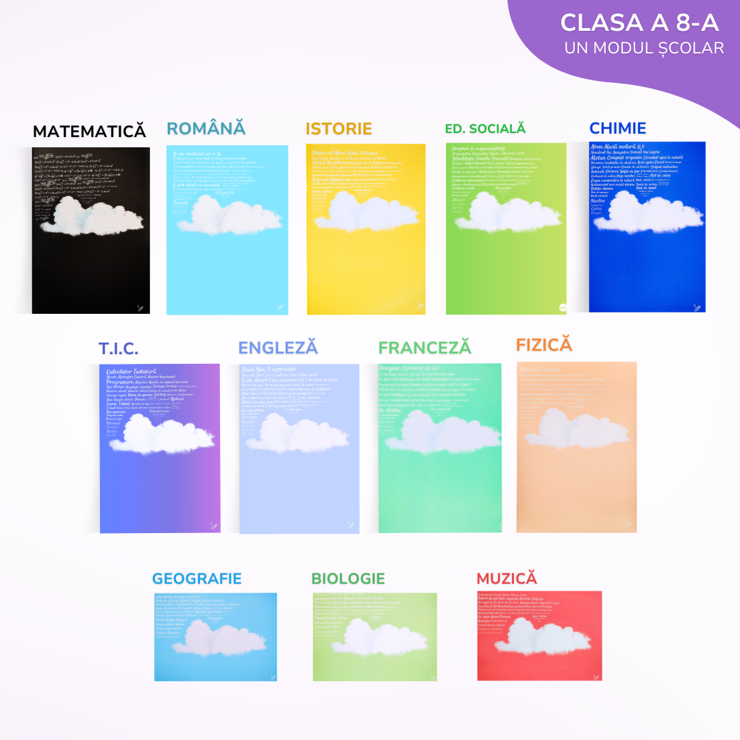 Pachet complet pentru un Modul - 12 Caiete Izzie: Clasa a 8-a, BACK TO SCHOOL 2026