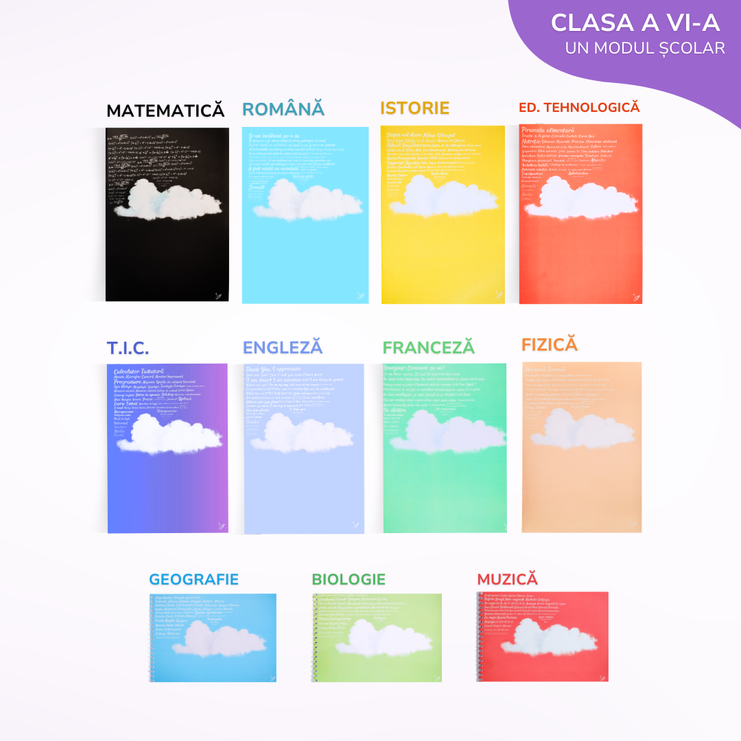 Pachet complet 11 Caiete Izzie: Clasa a 6-a, BACK TO SCHOOL 2026