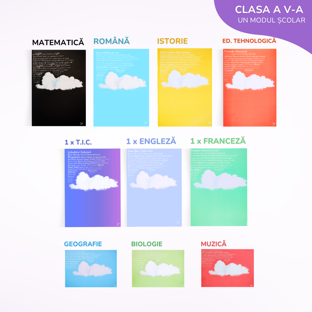 Pachet complet pentru un Modul - 10 Caiete Izzie: Clasa a 5-a, BACK TO SCHOOL 2026