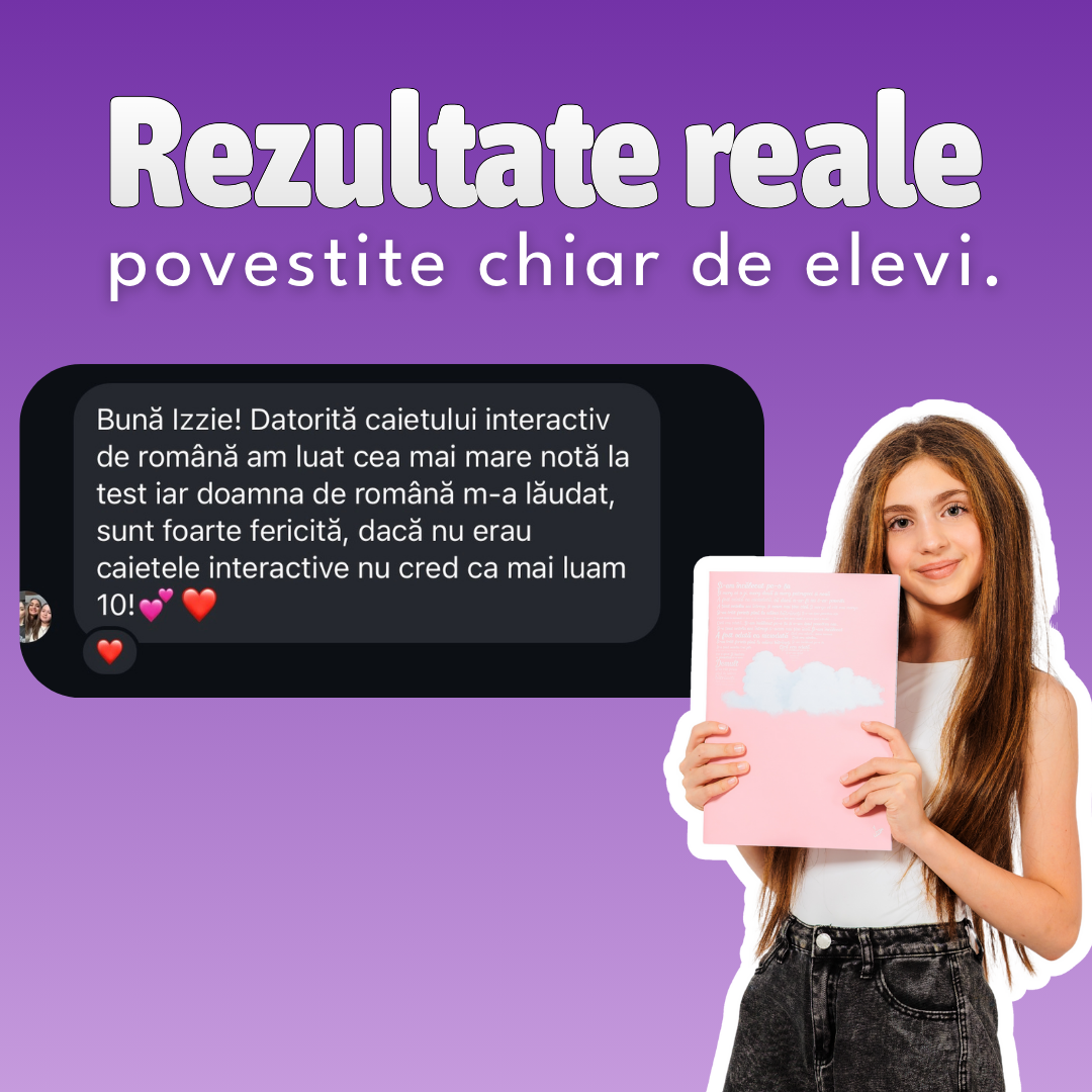 Caiet Interactiv Izzie de Română A4 (cu Teorie)
