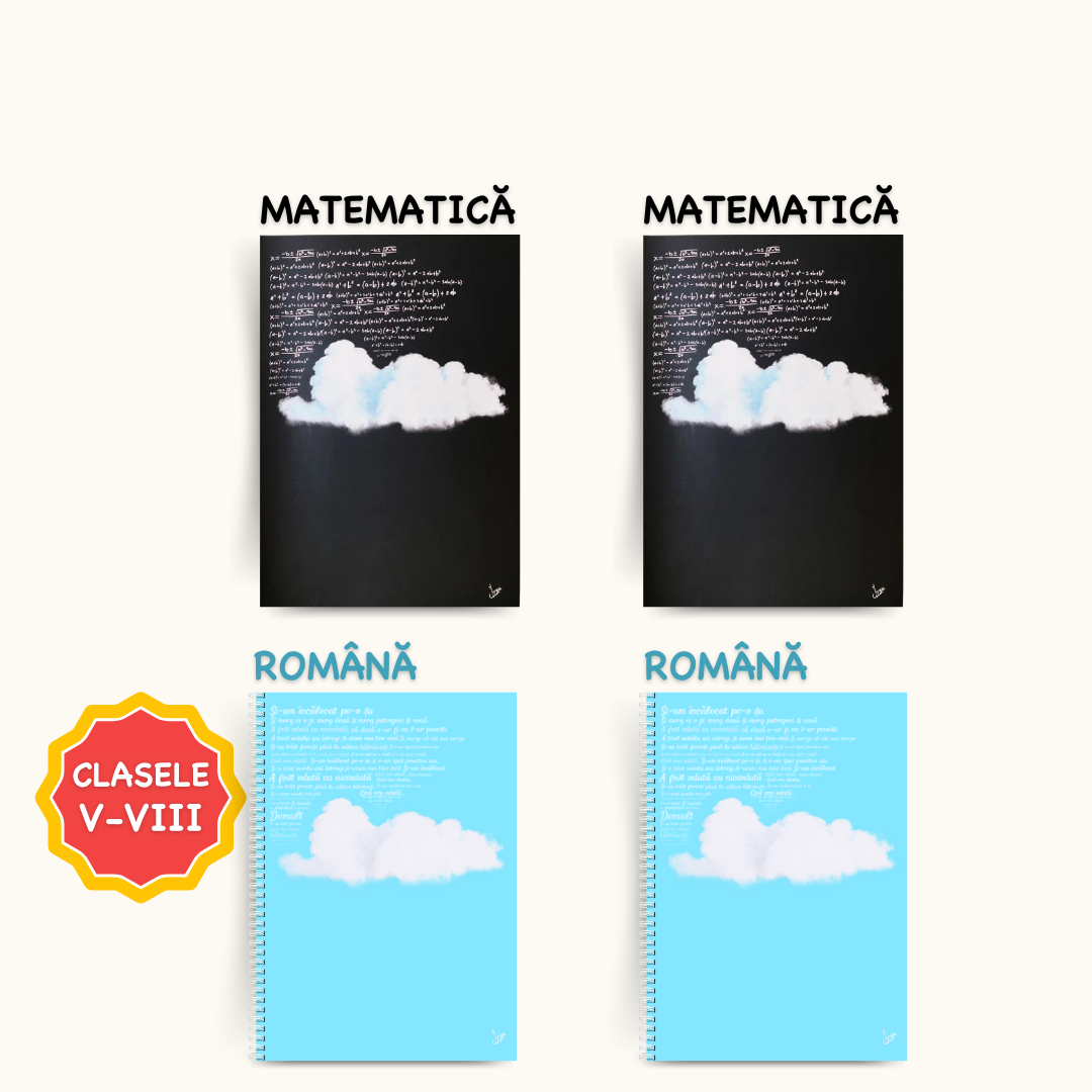 Set 2 Caiete de Mate + 2 Caiete de Română