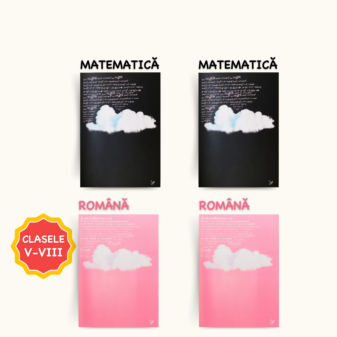 Set 2 Caiete de Mate + 2 Caiete de Română