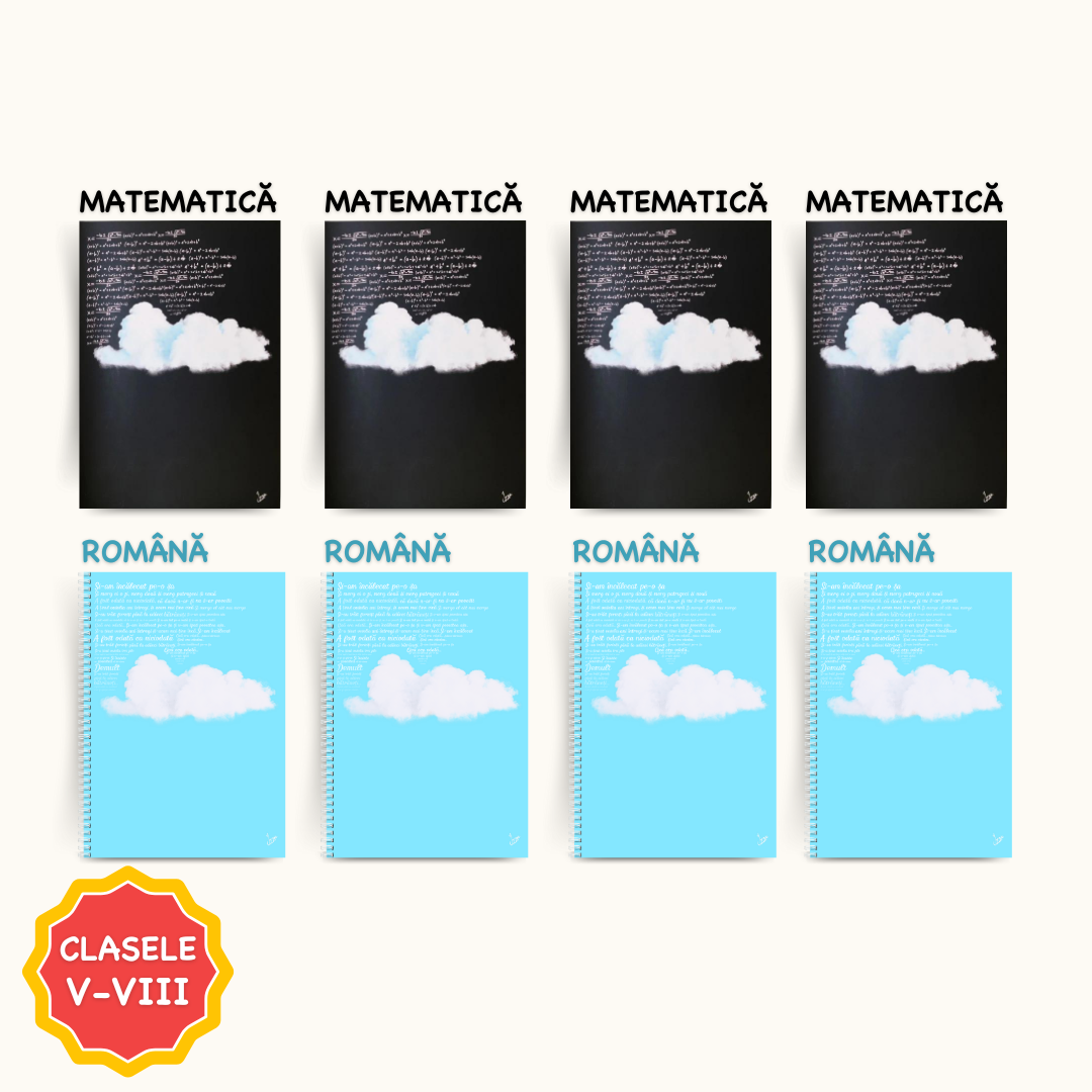Set 4 Caiete de Mate & 4 Caiete de Română