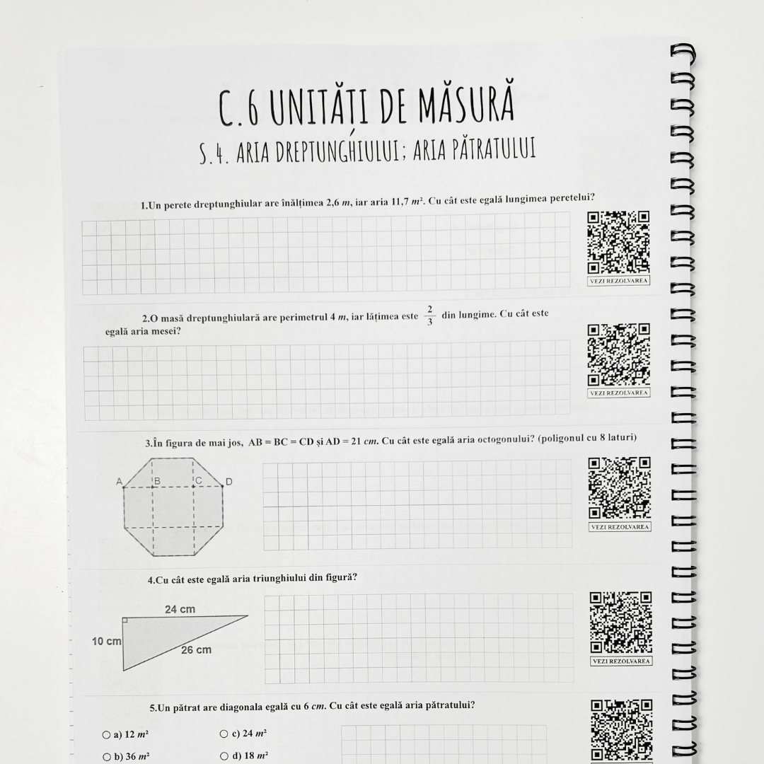 Pentru recapitulare: Caiet cu Exerciții la Mate, pentru clasa a V - a - Izzie Publishing