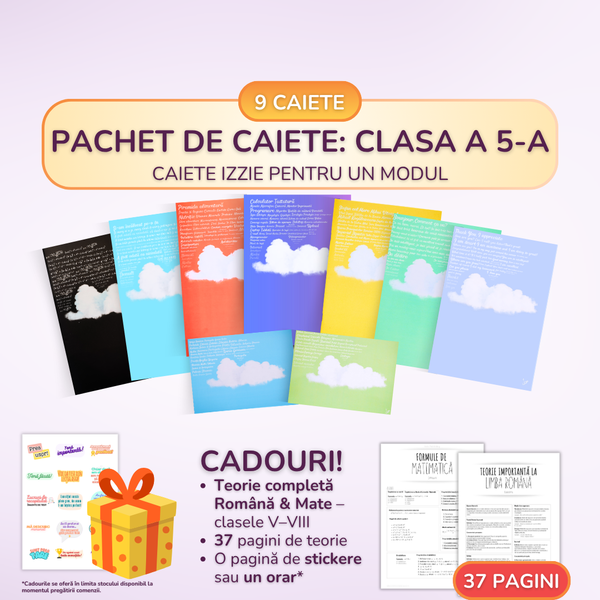 Pachet de Caiete Izzie pentru un Modul - 9 Caiete Izzie: Clasa a 5-a, BACK TO SCHOOL 2026
