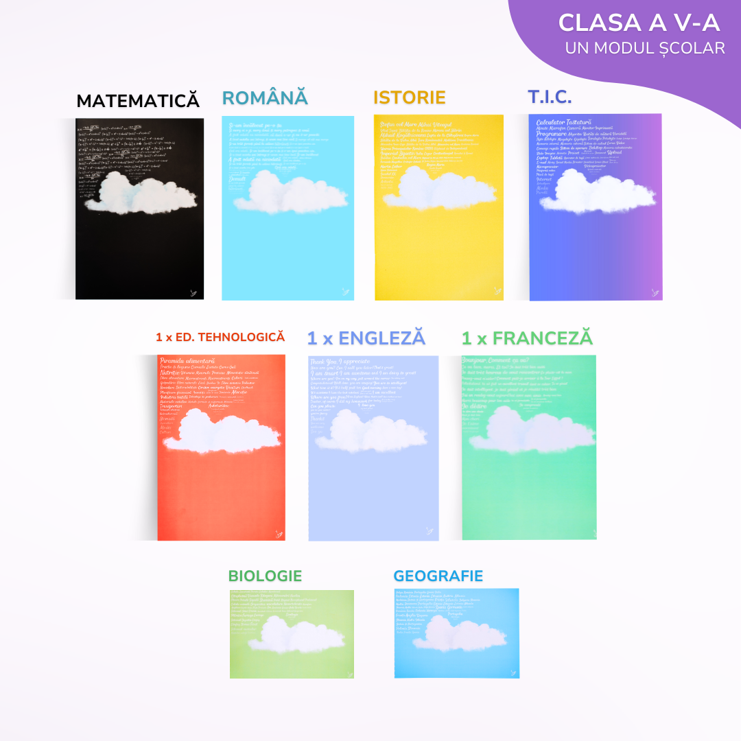 Pachet de Caiete Izzie pentru un Modul - 9 Caiete Izzie: Clasa a 5-a, BACK TO SCHOOL 2026