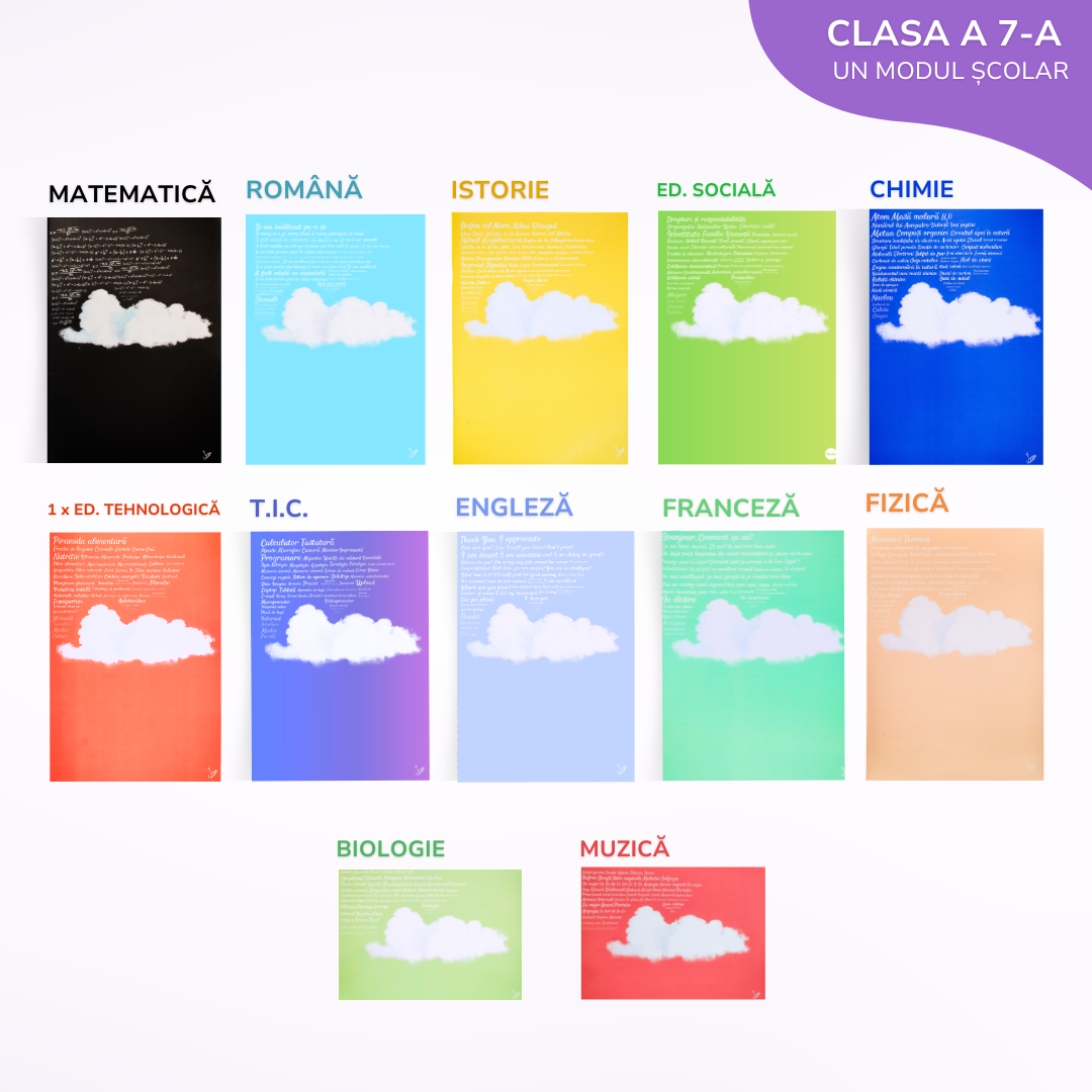 Pachet complet pentru un Modul - 12 Caiete Izzie: Clasa a 7-a, BACK TO SCHOOL 2026